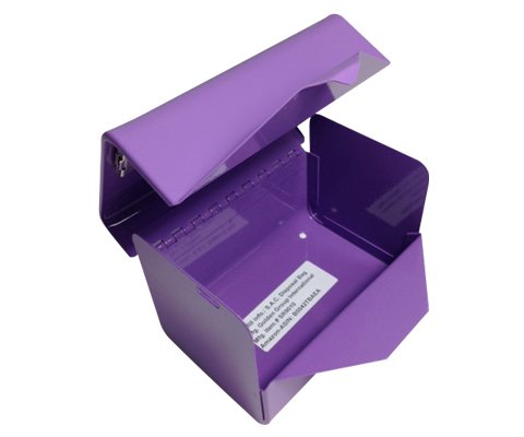 Sanitary Napkin Disposal Bag Dispenser, Steel Restroom Hardware, Lavender - Thumbnail 2