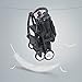 Black Deluxe Dual-Brake Single Baby Stroller, Portable Light Weight Travel Pram, Large Water Resistant Umbrella Canopy For Infant Toddler, Boys, Girls Unisex 3 Month, 1, 2 Year Old and UP