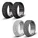 Silicone Wedding Ring for Men, Affordable Rubber Wedding Bands for Gym Sports Leisure Work, Classic & Crosshatch Rings, 4 Pack