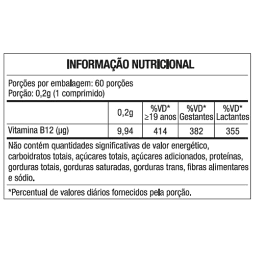Kit 2 Vitamina B12 Metilcobalamina 60 Capsulas Mastigaveis Maxinutri
