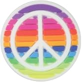 Crocs Jibbitz Rainbow Shoe Charms | Jibbitz for Crocs, Rainbow Peace Sign, Small