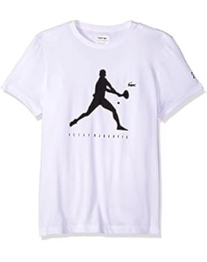 Men's Short Sleeve Jersey Extensible Novak Print T-Shirt, TH3882