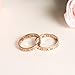 JSEA Womens Stainless Steel Cz Roman Numeral Rings Bands Openwork Rose Gold