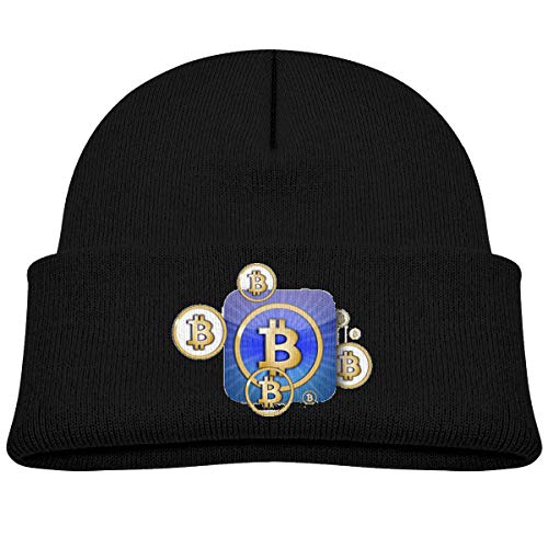 Banana King Bitcoin Pattern Baby Beanie Hat Toddler Winter Warm Knit Woolen Watch Cap for Kids