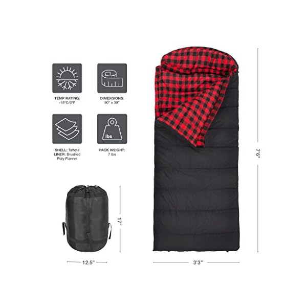 TETON Sports Celsius XXL 0 Degree Sleeping Bag 0˚F ColdWeather