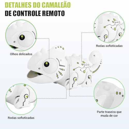 Robô Camaleão, 12 Mudanças de Cor, 5 Sons