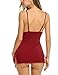 Avidlove Women Chemises Sexy Lingerie Mini Babydoll Sleepwear Strappy lace Dress Wine Red Small