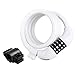 Titanker Bike Lock, Bicycle Lock 4 Feet Cable Lock 1/2 Inch Resettable Bike Locks Combination with Mounting Bracket, Bike Accessories for Bicycle, Electric Scooter, Motorcycle, White