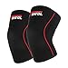 Featol Knee Sleeves (1 Pair) Support & Compression for Weightlifting, Powerlifting, CrossFit - 7mm Neoprene Sleeve for the Best Squats - Both Women & Men, Black
