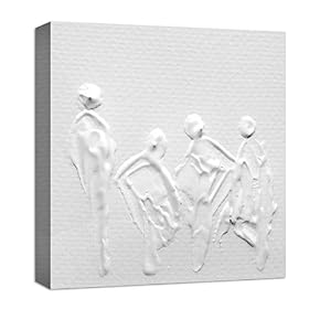 Black and White Abstract Oil Painting Feature Painting...