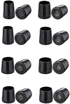 hefeibiaoduanjia 8Pcs Non-Slip High Heel Protectors Noise Reduce Shoes Repair Cap Stiletto Covers 8Pcs Non-Slip High Heel Protectors Noise Reduce Shoes Black XS