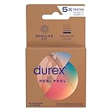 Durex Condom Real Feel Non Latex Condoms, 3 Count