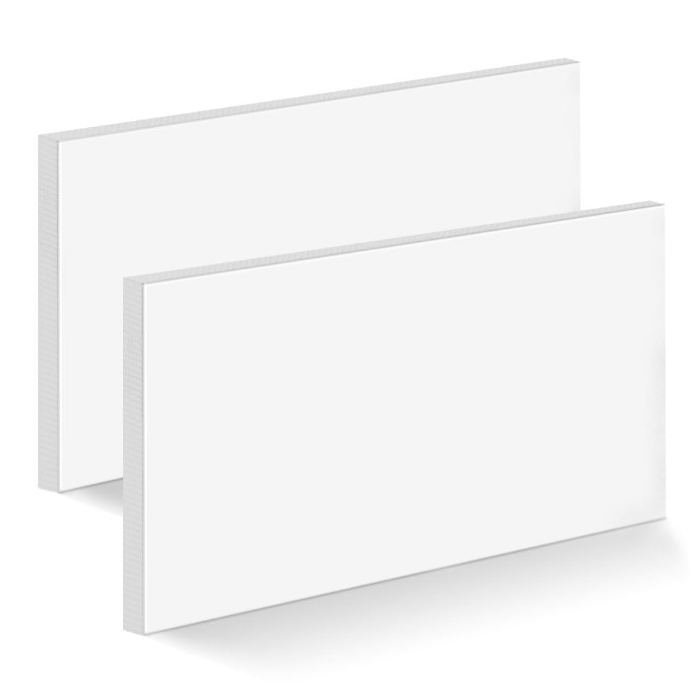 View 1 of 2 Pcs Hdpe Sheet 1/2" Thick,12"X6" White Hdpe Plastic Sheet with Protective Film,High Density Polyethylene Solid Board,DIY Projects,Engineering Projects for Machining Home