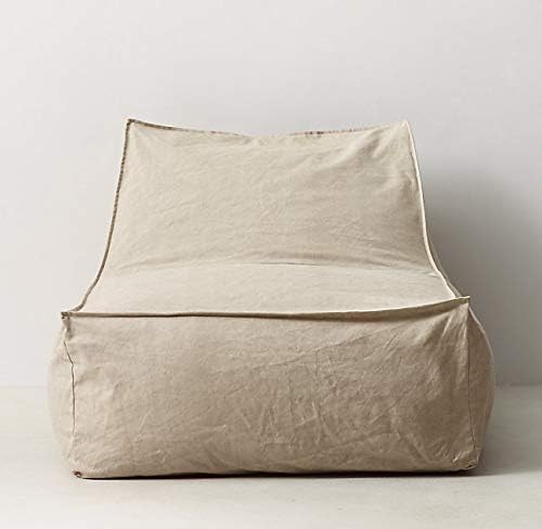 Lounger Bean Bag Stretchable Bean Bag Sofa Bean Bag Chair Thick and Soft Imported Fabric Bean Bag (Lounger Bean Bag Beige)