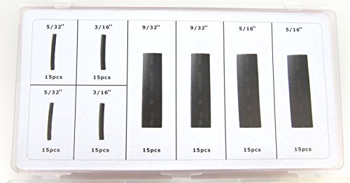 Elitexion 120 Pc Heat Shrink Wire Wrap Assortment Set Tubing Electrical Connection Cable