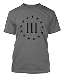 Three Percenter Men's T-shirt (2XL, CHARCOAL)