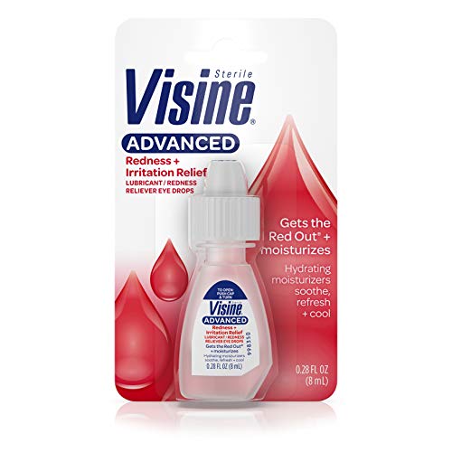 Visine Redness Relief Irritation Eye Drops Advanced Lubricant, 0.28 fl