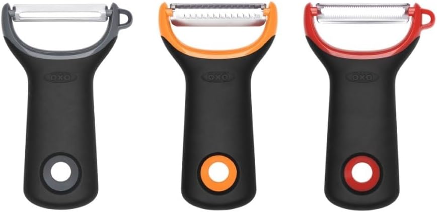 OXO Good Grips 3-Piece Prep Peeler Set – Straight Serrated Julienne Peelers