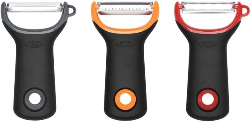 OXO Good Grips 3-Piece Prep Peeler Set – Straight Serrated Julienne Peelers