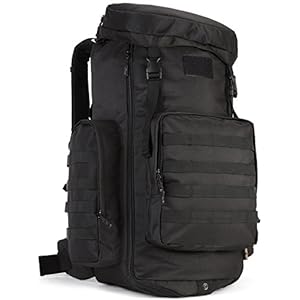 DCCN Tactical Rucksack 70–85L MOLLE Military Trekking Rucksäcke mit Regencape