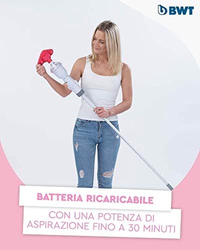 Aspiratore per piscine BC02 | Pulizia efficiente di piscine fino a 10 m³ | Funzionamento a batteria con massima libertà di movimento | Forte potenza di aspirazione