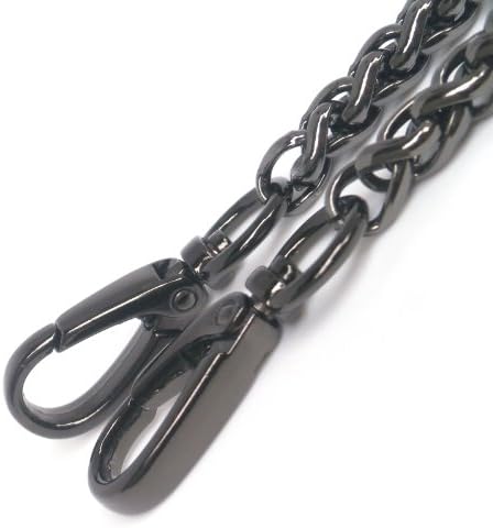 Top Grade Gun Black Diy 8mm Width Lantern Chains Metal Iron Handbag Chains Purse Handles Clutch Straps Hand Straps Replacement 19.7 Inches