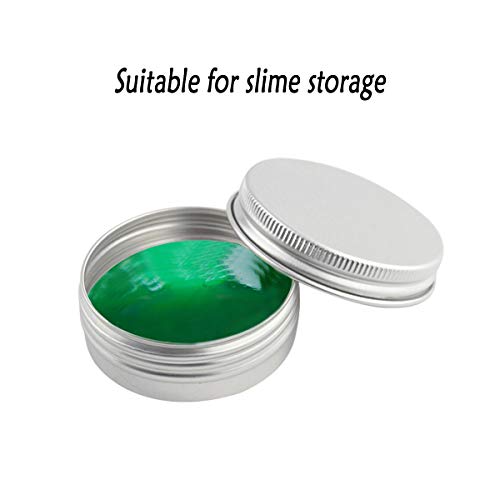 Wobe 40 Pack 1 oz Aluminum Round Tin Cans Screw Top Lip Balm Tin Containers Bottle with Screw Thread Lid Metal 30ml for Store Spices Candies Tea Pills Crafts Gift Giving - Thumbnail 4