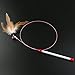 TINKSKY Kitten Cat Pet Toy Wire Chaser Wand Teaser Plumage with Bell Beads Play Fun Gifts for Your Lovely cat (Random Colour)