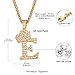 Richsteel Simulated Diamond Cubic Zirconia E Letter Pendant Necklace Men Women 18K Gold Plated Hip Hop Initial Name Jewelry
