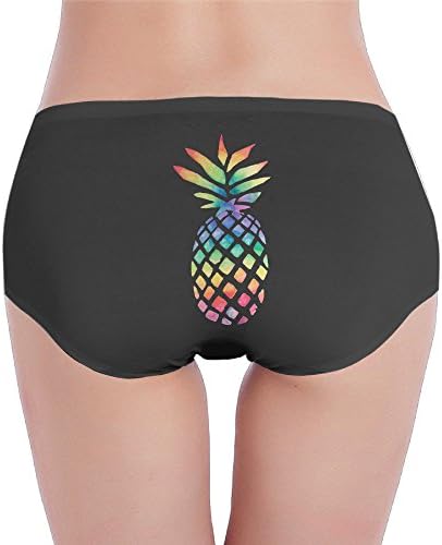 Wally Women's Psychedelic Pineapple Low-Rise Cotton Bikini Brief Panties Underwear L