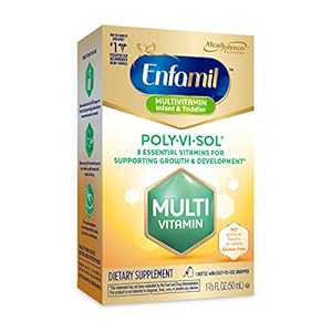Enfamil Poly-Vi-Sol Liquid Multivitamin Supplement for Infants and Toddlers, 50 mL dropper bottle (Packaging May Vary)