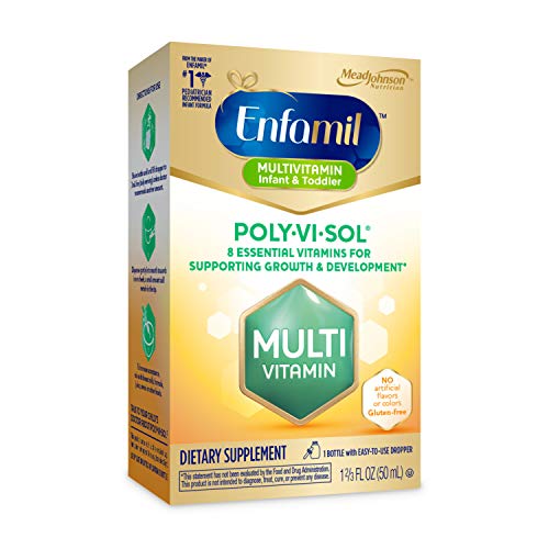 enfamil poly-vi-sol suplemento multivitamínico líquido para bebés y niños pequeños, surtido, sin sabor, 1.69 onzas líquidas