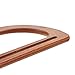 Beautyflier 1 Pair of Solid Wooden Oval Shaped Handles Replacement For Handmade Bag Handbags Purse Handle Charming Frame Canvas Shopping Tote (Light Brown)