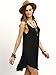 Romwe Women's Sleeveless Summer Swing Tank Sundress Black S