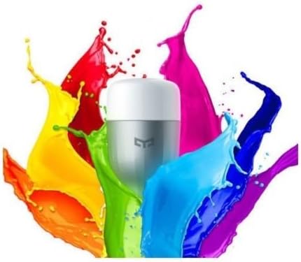 Xiaomi Yeelight Smart Light with WiFi LED Bulb Remote Control Dimmable RGB Colour Changing 220 V, Compatible w/Alexa No Hub Needed