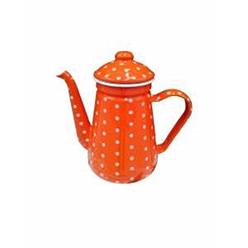 Turkish-Arabic Traditional Decorated Tea Pot (Orange)