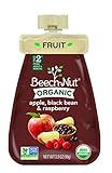 Beech-Nut Organic Baby Food, Stage 2, Organic Apple, Black Bean & Raspberry, 3.5 Ounce Pouch (Pack of 12)