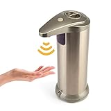 GBB Automatic Touchless Countertop Liquid Soap Dispenser with IR Sensor-Fingerprint Resistant Brushed Stainless Steel-Waterproof Base for Kitchen Bathroom Sanitizer Shampoo Lotion