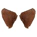 BAOPLAYKIDS Cat Fox Wolf Long Fur Ears Hair Clip Headwear Cosplay Halloween Costume (Brown&Pink)
