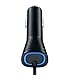 New Rapid Fast Samsung Galaxy S8/ S8+ Note 8 Motorola Droid Z/Z Force/Z Play Type C USB-C Car Charger - Pixel / Pixel XL 2 Nexus 6P 5X LG G5 G6 V20 OnePlus2 - Black / Blue LED - Wholesale Wireless