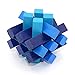 KINGOU Blue Wooden Fifteen Oblique Sticks Puzzle Brain Teaser Puzzles