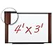 3M Dry Erase Board, 48 x 36-Inches, Widescreen Mahogany-Finish Frame (M4836MY)
