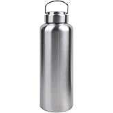 CDJ 52oz Uninsulated Single Wall Stainless Steel Water Bottle, Reusable Metal Water Bottle for Sports, Leakproof and Durable, Perfect for Hiking, Gym, Picnics, and Outdoor Activities