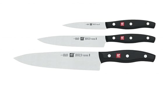 Zwilling 30763-000 Twin Pollux Messerset, Kunststoff-Schalen, 420 x 135 mm, 3-teilig, schwarz