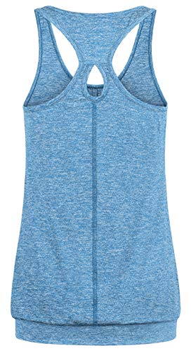 Helloacc Yoga Tank Tops for Women Plus Size,Sleeveless Workout Shirts Fashion Oversize Gym Tops for Juniors T Shirts Ladies Running Comfy Soft Tunic Tees Business Casual Clothing Baggy Sporty XXL Blue