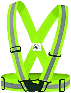 Carabash USA Reflective Vest - Best High Visibility Vest used for Daytime and Nighttime Running Cycling Motorcycle Walking Hiking Bicycle. LightWeight and Elastic Try Risk Free - Neon Green