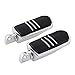1 Pair Chrome & Rubber Streamliner Styled Foot Pegs for Harley Davidson Touring FLST FLH Road Glide Softail