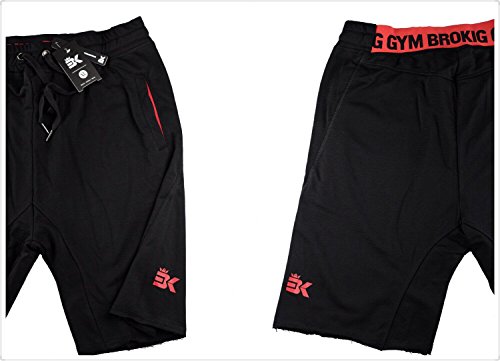image for BROKIG Men's Fitted Jogging Shorts, Casual Cotton GYM Fitness Bodybuil