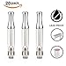 1ml Glass Ceramic Wickless Cartridge AC-1003 for C-C-E-L-L | O-i-l and D-i-s-t-i-l-l-a-t-e (Silver) (20)