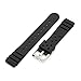 PerFit® Flat Vent 18mm Rubber Diver Watch Band + Spring Bars for Seiko and Others, Black
